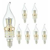 Ampoules Bougies led E14 10W Petites Ampoules à Vis Candélabre led pas à Intensité Variable Lustre Blanc Froid 6000K Lampes à Économie D'énergie