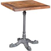 Antic Line Créations - Table bistrot carrée pieds en fer forgé