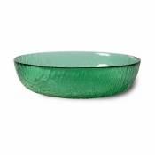 Assiette creuse en verre vert 18 cm Emeralds - HKliving