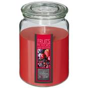 Atmosphera - Bougie parfumée pot verre avec couvercle 510 g Rouge Fruits rouge