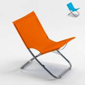 Beach And Garden Design - Chaise de plage pliable légère portable pour la mer Rodeo Couleur: Orange