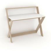 Bureau en bois 113x59 cm avec plateau blanc de style