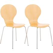 CLP - Définissez 2 chaises empilables avec une conception ergonomique et élégante disponibles différentes couleurs colore : La nature