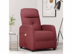 Fauteuil de massage inclinable électrique | fauteuil relax bordeaux tissu meuble pro frco11715