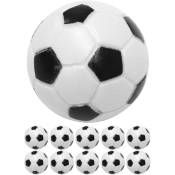 Games Planet - Balles de baby-foot en abs, 5 ou 10 pièces, couleur : noir/blanc (aspect classique du football), dures et rapides, diamètre 31 mm,