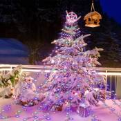 Guirlande lumineuse led Outdoor Sapin de Noël 310 led éclairage décoratif rgb - Weiß - Vingo