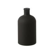 Jolipa - Vase bouteille en verre noir 12x12x22 cm - Noir