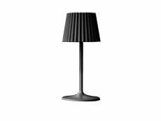 Lampe de table sans fil led abby black noir aluminium