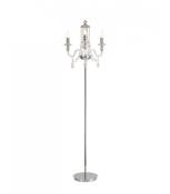 Lampe Design Cristal k9 Chrome poli 3 ampoules 165cm