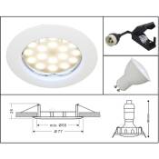 Lampesecoenergie - Spot led complete ronde fixe eq. 50w blanc chaud