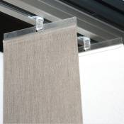 Madecostore - 5 barrettes hautes transparentes pour store californien à lamelles verticales 89mm