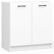 Meuble de cuisine bas, armoire de cuisine Akord S80, pour évier, lima modulable Blanc 80 cm 2 portes couleur Blanc 1 étagère 80x46x82 cm
