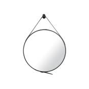 Miroir suspendu rond 50 x 50cm, Noir (ZREM50C) - Naturel