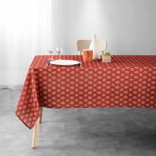 Nappe rectangulaire esprit nature polyester terracotta