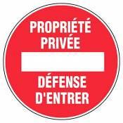 Panneau Propriété privée défense d'entrer - Rigide Ø180mm - 4040196