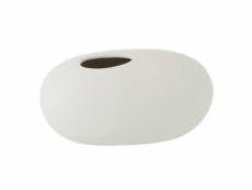 Paris prix - vase design "ovale céramique" 25cm blanc