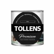 Peinture Tollens premium murs boiseries et radiateurs noir satin 0 75L