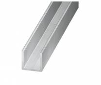 Profilé U aluminium brut 10 x 20 x 10 mm 2 m