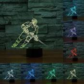 RUMOCOVO® Hockey Sur Glace Lecteur 3D LED Lumière