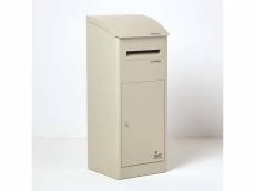 Smart parcel box - boîte aux lettres et colis à couvercle incliné extra-large beige SPB-X6-XL-LATTE