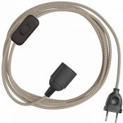 SnakeBis Zig-Zag - Câblage avec douille et câble textile effet Zig-Zag | 1.8 Mètres - E14 - RD73 - RD73