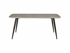 Subleem table 180 cm trieste gris béton et metal noir
