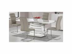 Table à manger design extensible 160-200 x 90 x 76 cm - blanc 4688