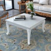Table basse 80 x 80 x 42 cm Laquée Blanc