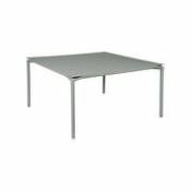 Table carrée Calvi / 140 x 140 cm - Aluminium / 8 personnes - Fermob gris en métal