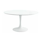 Table ronde 140 cm avec plateau en verre Korol - Sifas