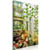 Tableau Cracow: Cafe with Ivy (1 Part) Vertical - 40 x 60 cm - Vert