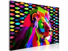 Tableau - rainbow lion (1 part) wide 90x60 cm