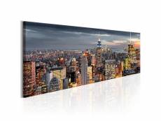 Tableau villes sleepless in the city taille 120 x 40