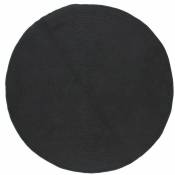 Tamtam - Tapis en coton effet cordage noir diam.70
