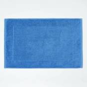 Tapis de Bain Uni 100% Coton Turc Bleu de cobalt - Bleu Cobalt - Homescapes