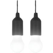 Venteo - handylux- 2 Lampes led pull and light Lampe led pendante - Piles - Interrupteur à câble - 0.20