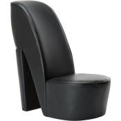 Vidaxl - Chaise en forme de chaussure � talon haut Noir Similicuir