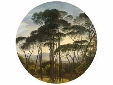 Wallart papier peint cercle umbrella pines in italy 190 cm