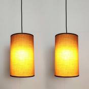 2 Pcs Lampe à Suspension Vintage Suspension Luminaire