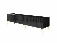 Ambre - meuble tv - 180 cm - style contemporain - bestmobilier - noir et doré