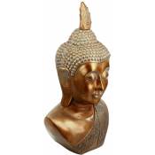 Atmosphera - Statue tête de Bouddha - H.113 cm - 65 x 113 - Marron