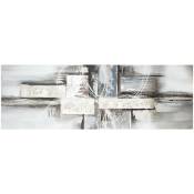 Atmosphera - Toile peinte Abstrait grise 150x50 cm