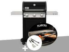 Barbecue à gaz Weber Spirit E-315 mix gril et plancha + Kit 3 ustensiles