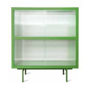 Buffet haut avec verre strié vert fougère - HKliving