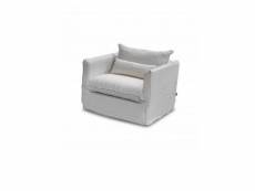 Cartagene - fauteuil en lin blanc - 80 cm 20101000590