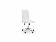 Chaise de bureau en cuir synthétique- blanc 319