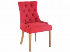 Chaise de salle à manger aberdeen tissu , rouge/antique clair