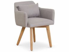 Chaise / fauteuil scandinave gybson tissu beige