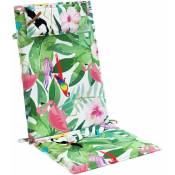 Coussins de chaise à dossier haut lot de 4 multicolore Vidaxl Vert et rose