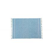 Doge Milano - Tapis moderne Ontario, style kilim, 100% coton, bleu, 200x140cm